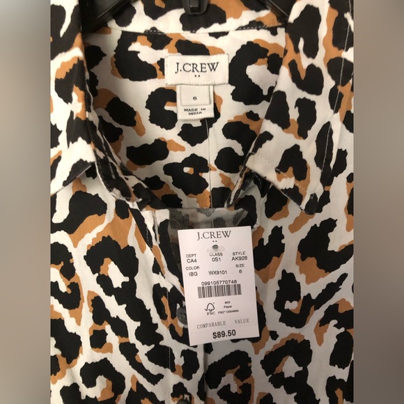 J.Crew animal print dress NWT - Picture 6 of 7